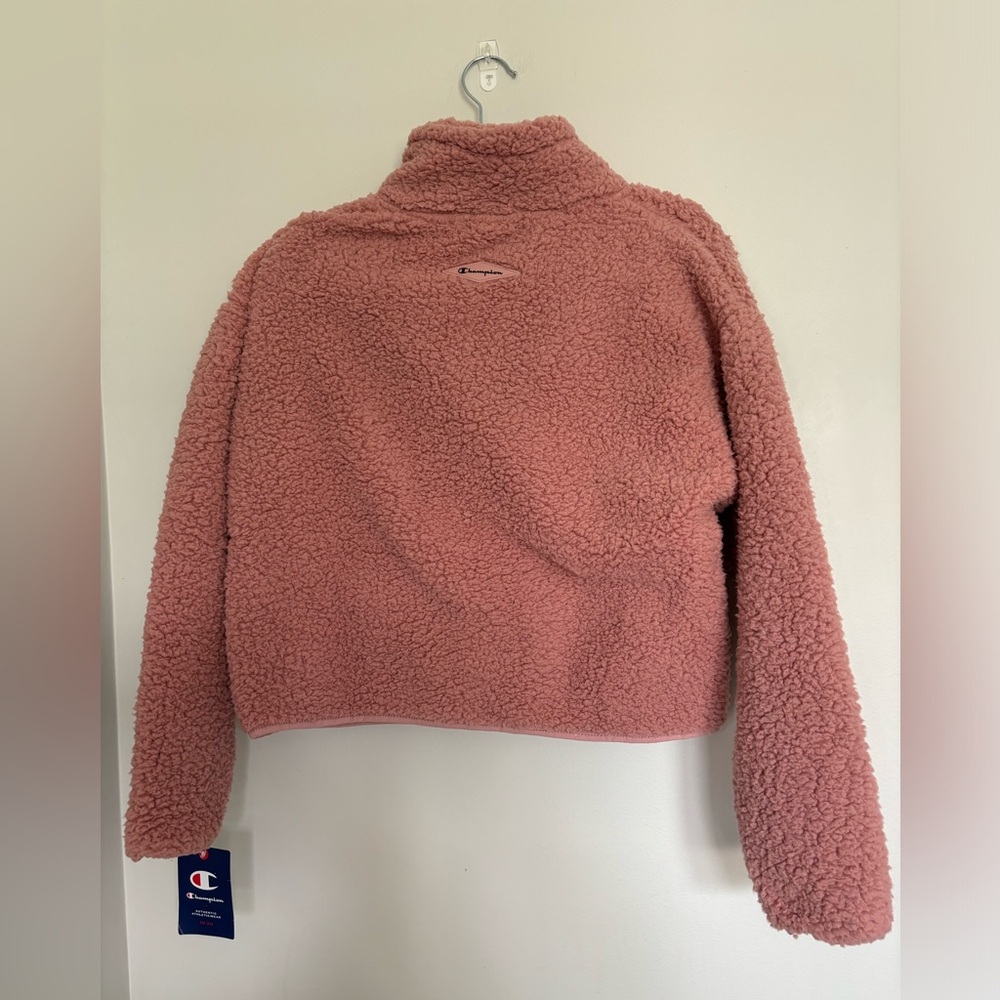 Champion Rose Pink Sherpa Half-Zip Pullover - Picture 4 of 4
